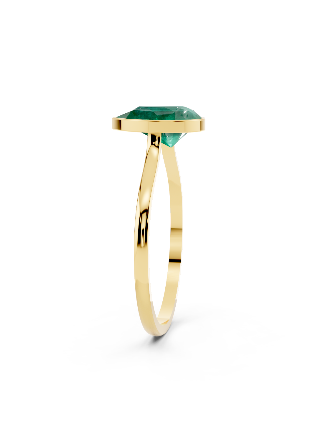 Emerald Pear Solitaire Ring
