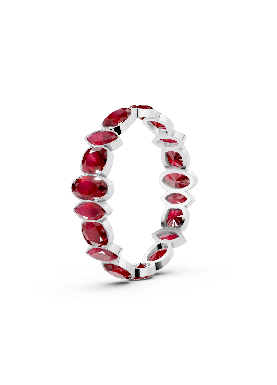 Ruby Pear Full Eternity Ring