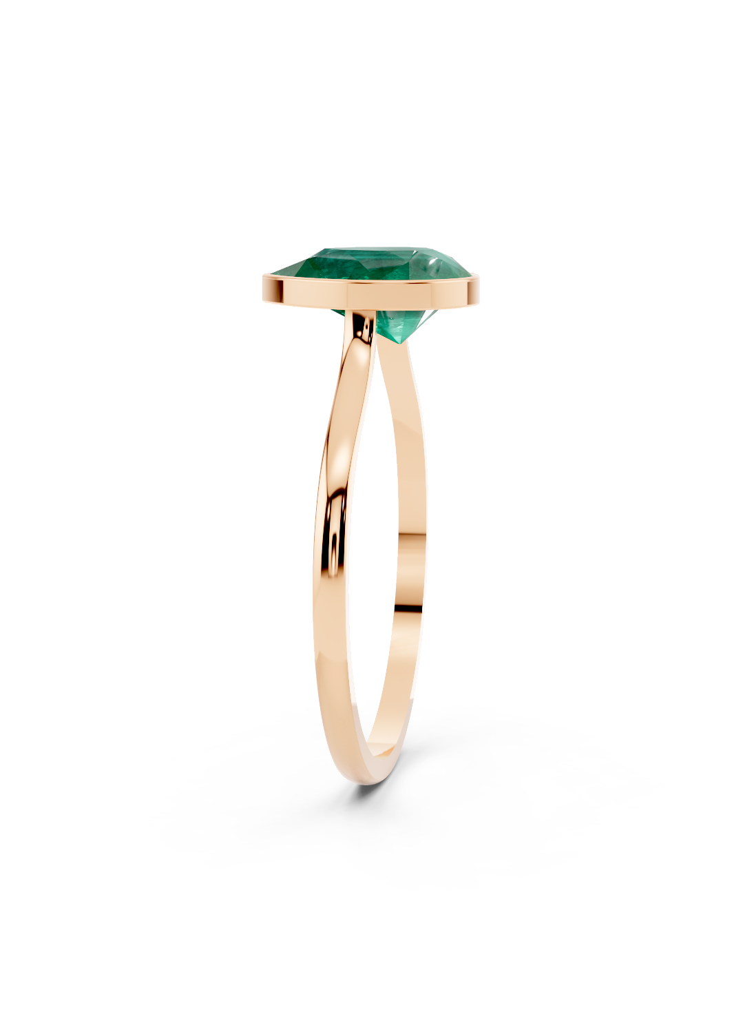 Emerald Pear Solitaire Ring