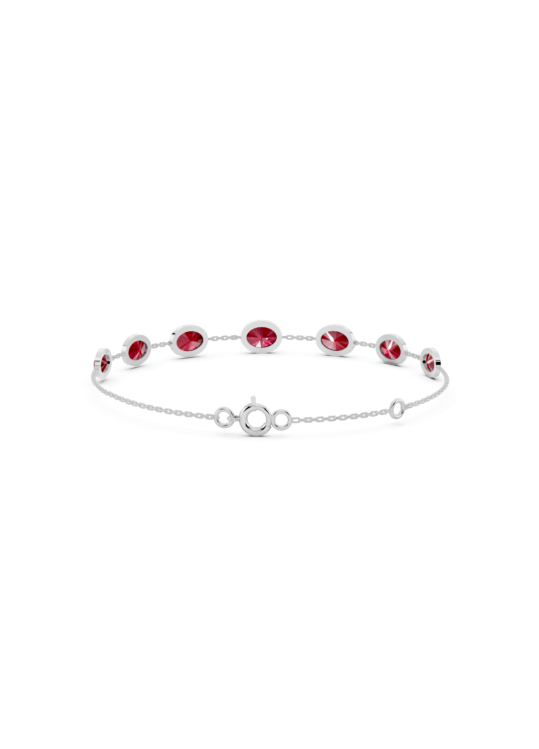 Cascading Emerald Solitaire Strand Bracelet