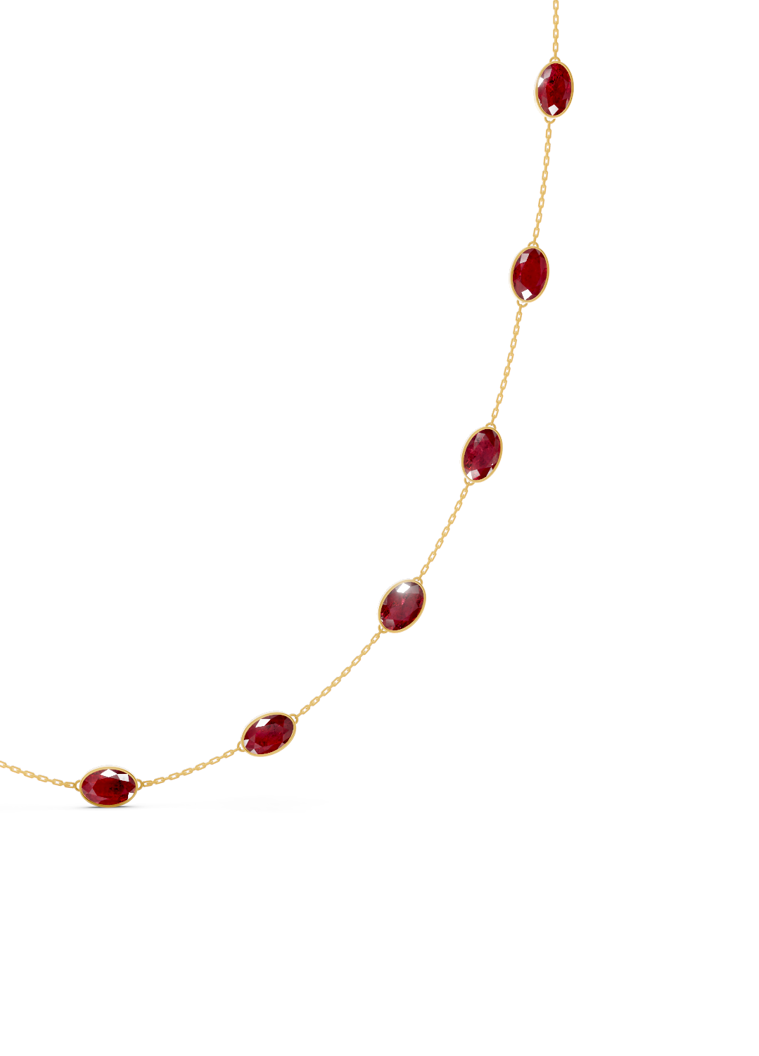 Ruby Bezel-Set Necklace