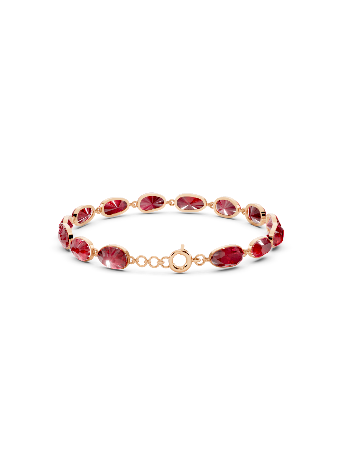 Ruby Bezel-Set Bracelet