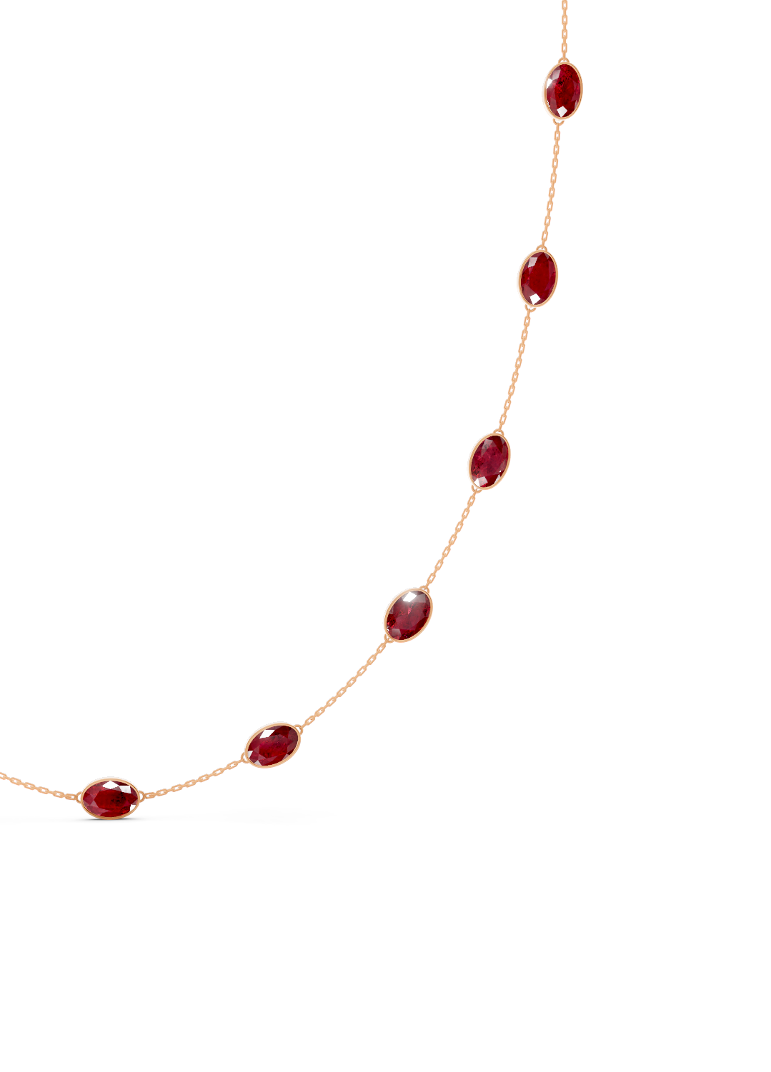 Ruby Bezel-Set Necklace