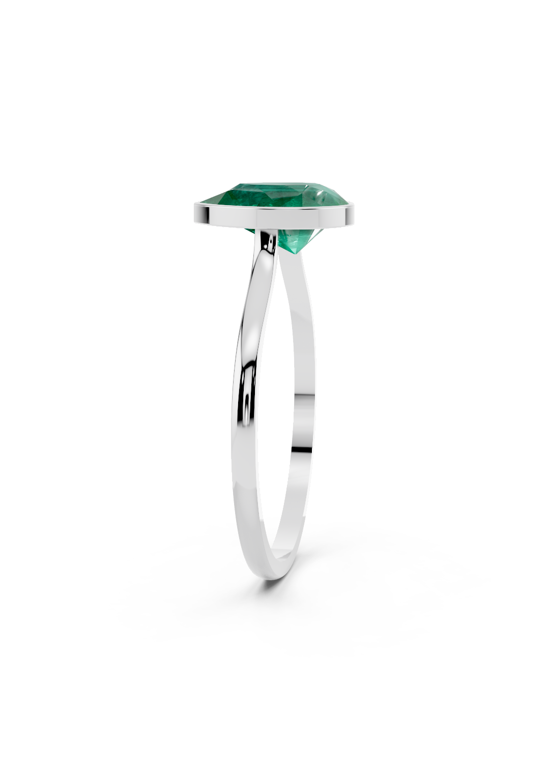 Emerald Pear Solitaire Ring
