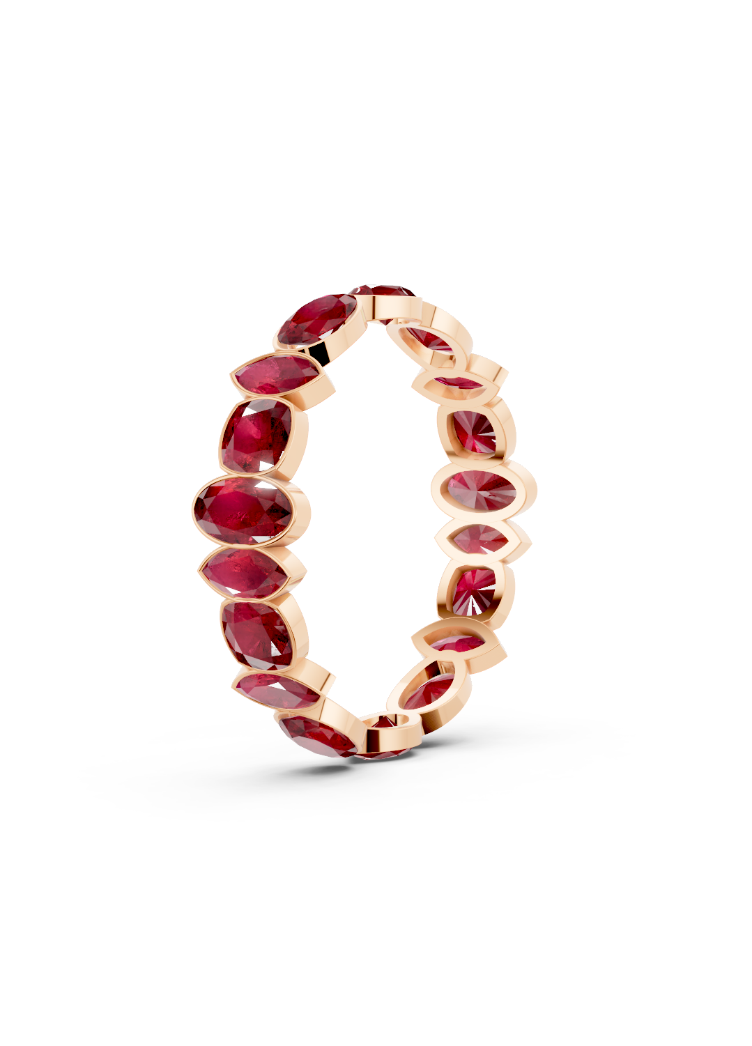 Ruby Pear Full Eternity Ring