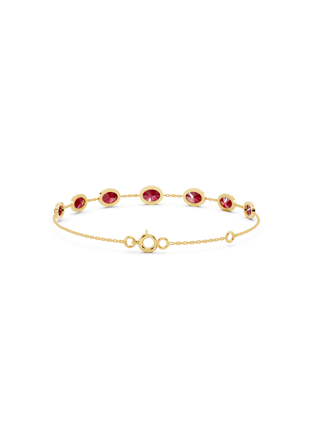 Cascading Emerald Solitaire Strand Bracelet