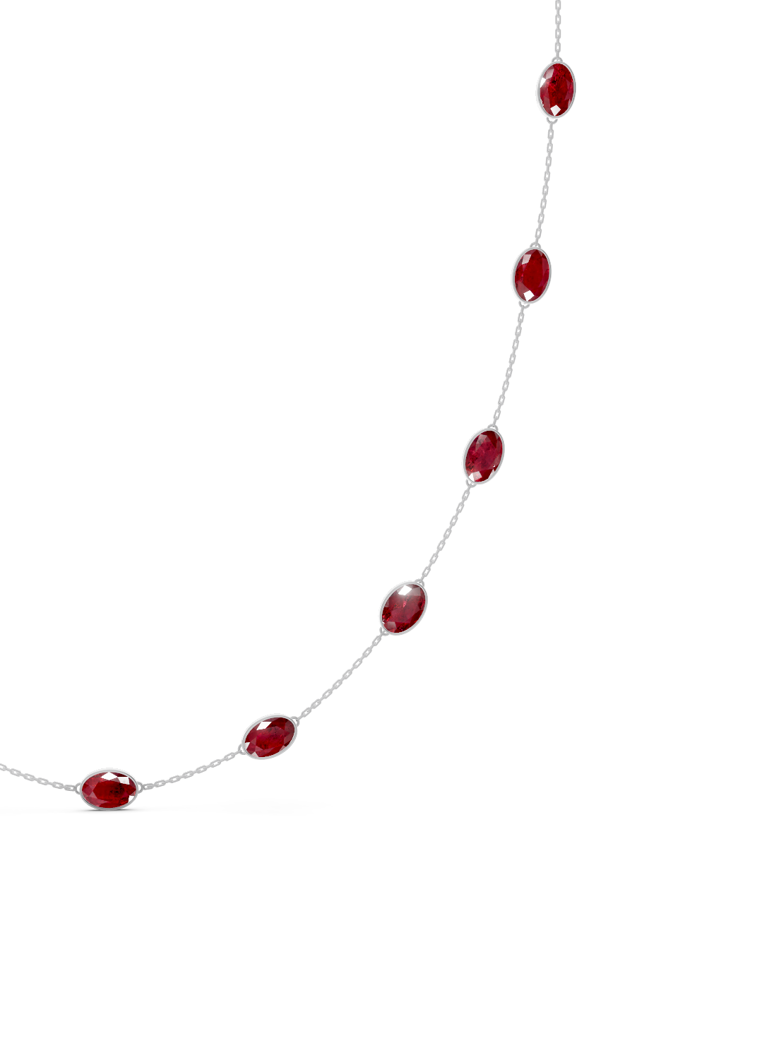 Ruby Bezel-Set Necklace