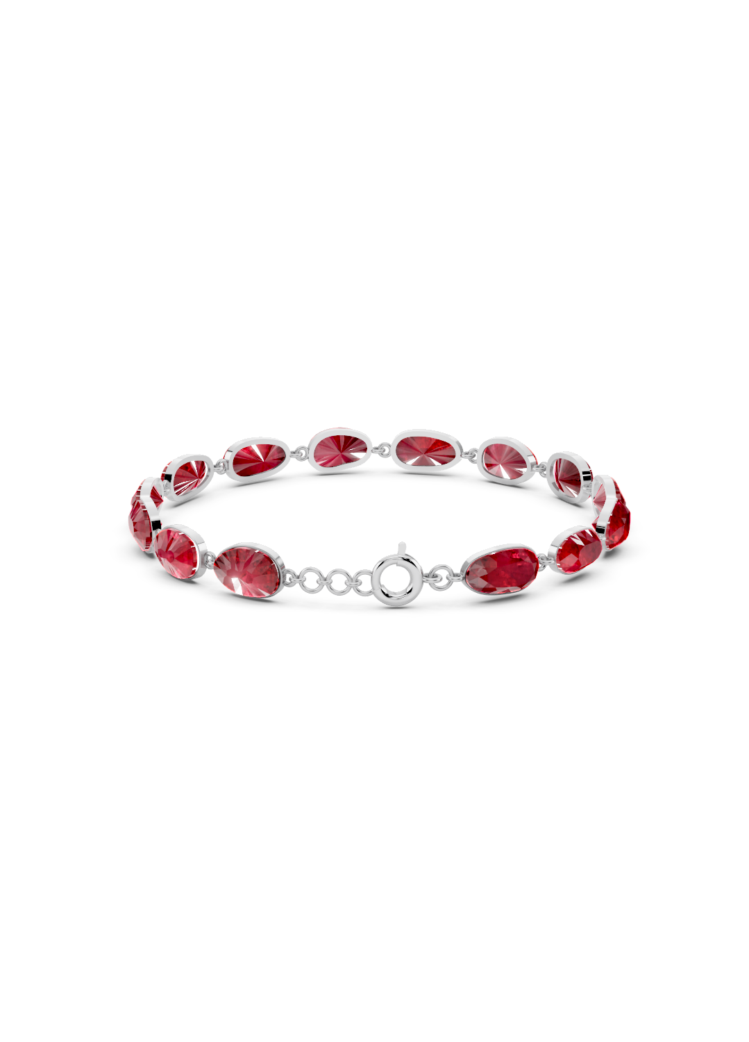 Ruby Bezel-Set Bracelet