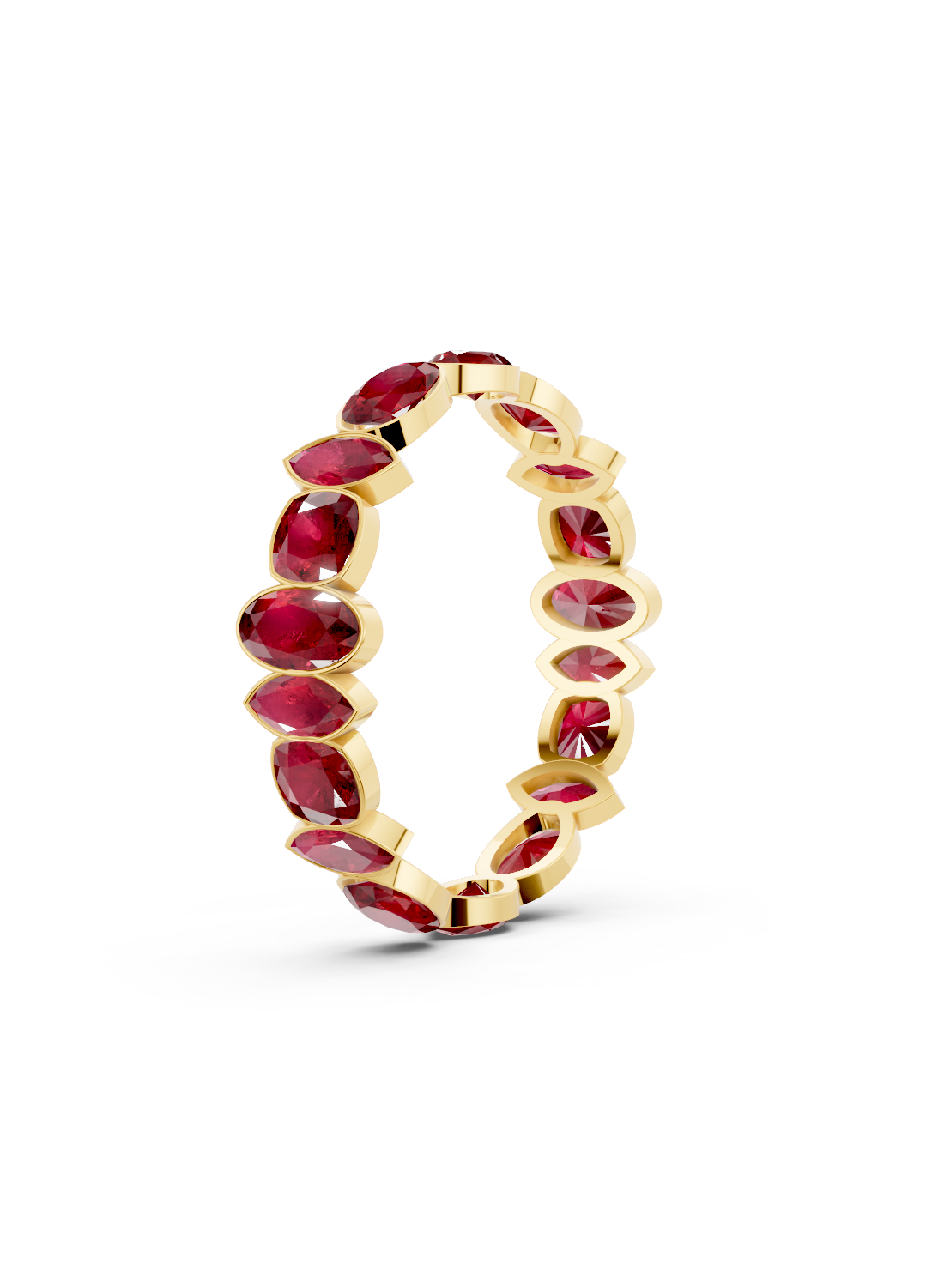 Ruby Pear Full Eternity Ring
