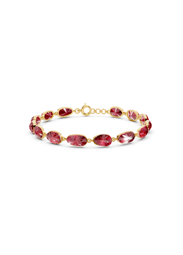 Ruby Bezel-Set Bracelet