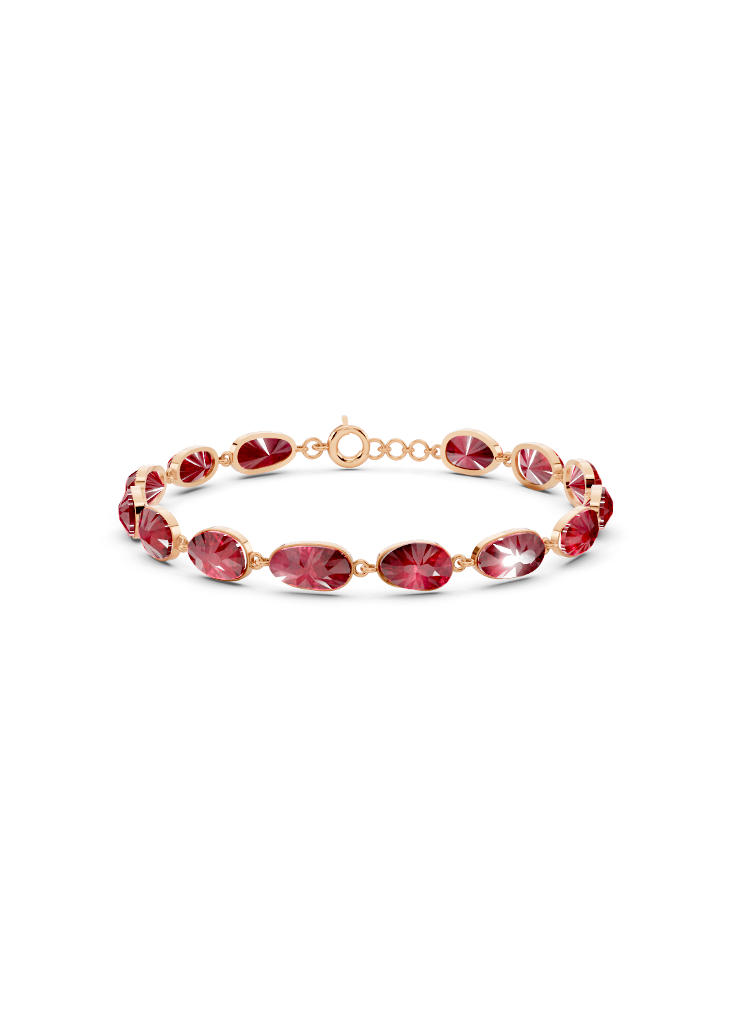 Ruby Bezel-Set Bracelet