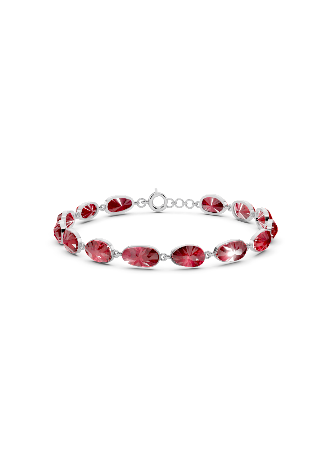 Ruby Bezel-Set Bracelet