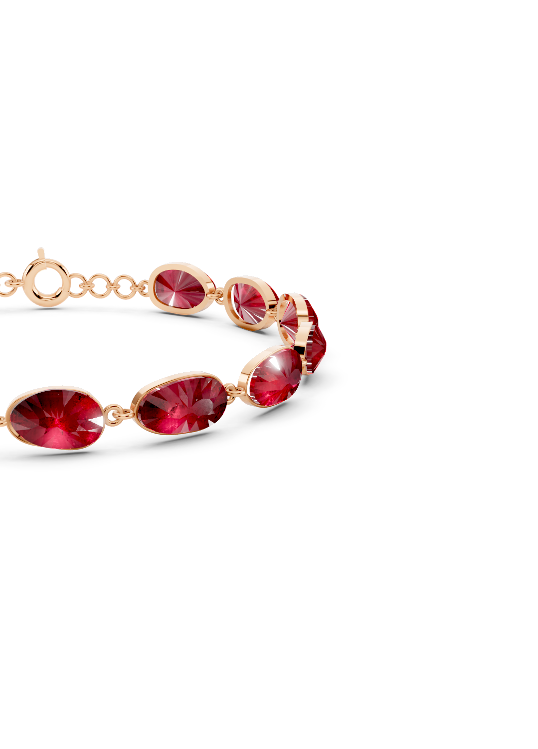 Ruby Bezel-Set Bracelet