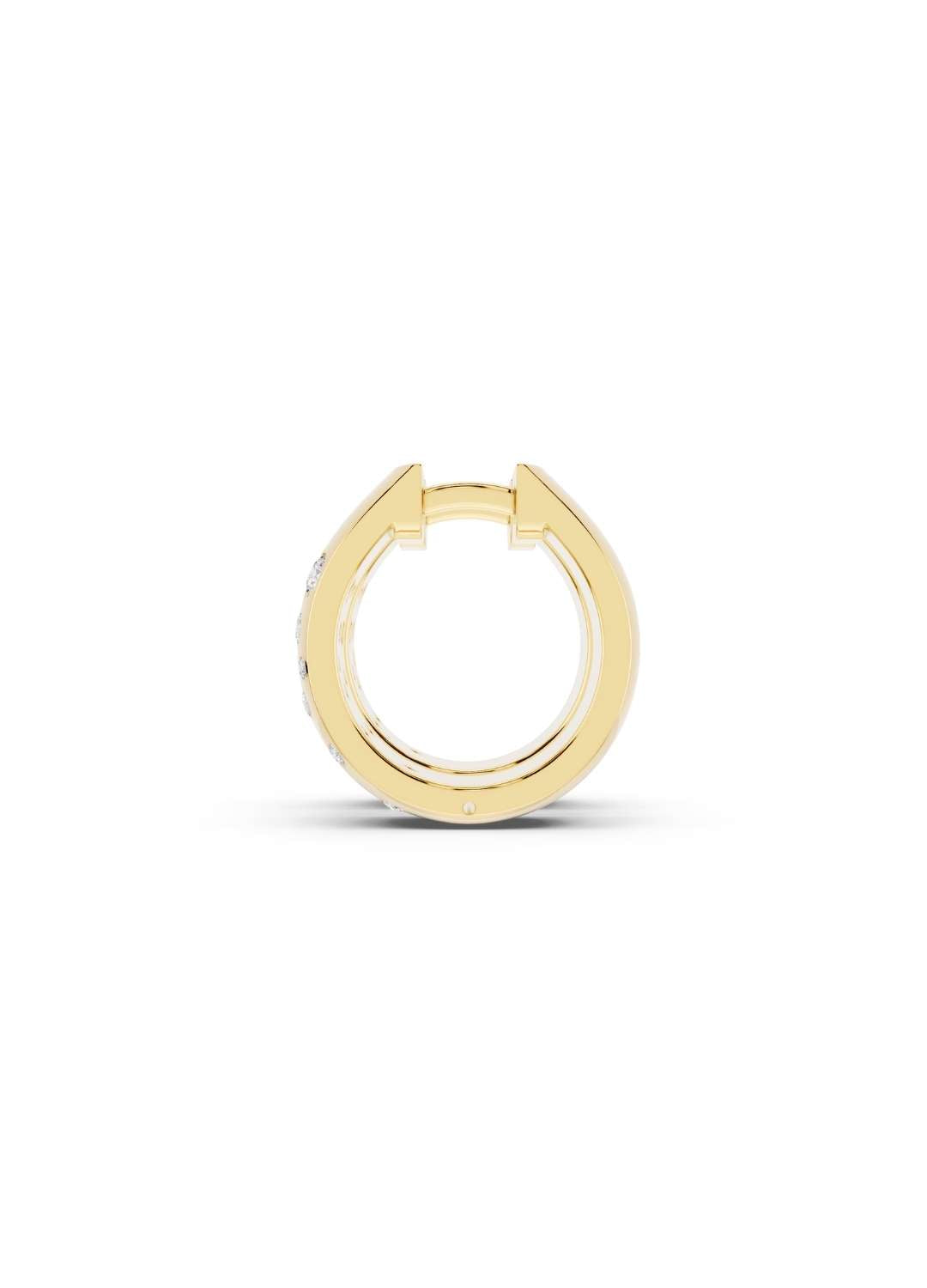 Scattered Diamond Huggie Hoops Image 5