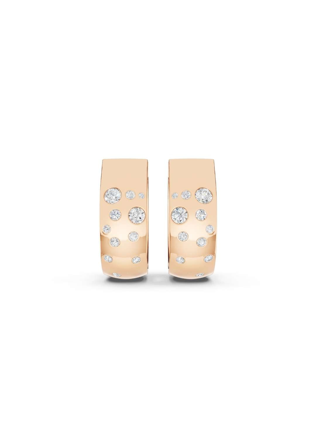 Scattered Diamond Huggie Hoops Image 7