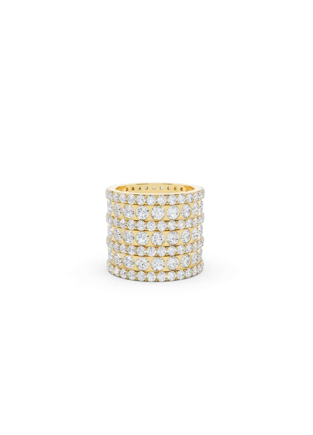 Seven Row Diamond Band Image 1