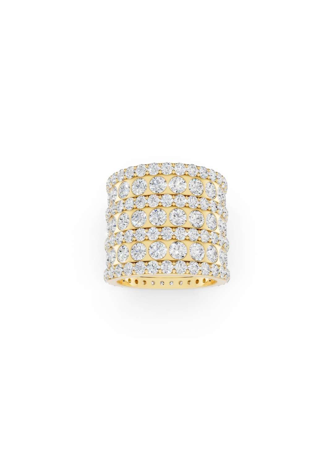 Seven Row Diamond Band Image 3