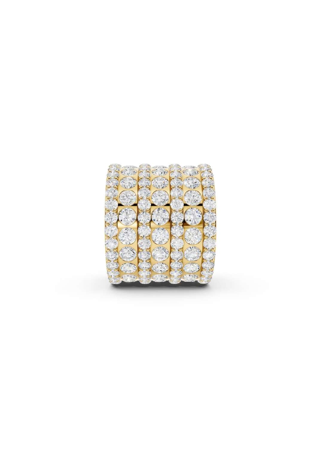 Seven Row Diamond Band Image 5