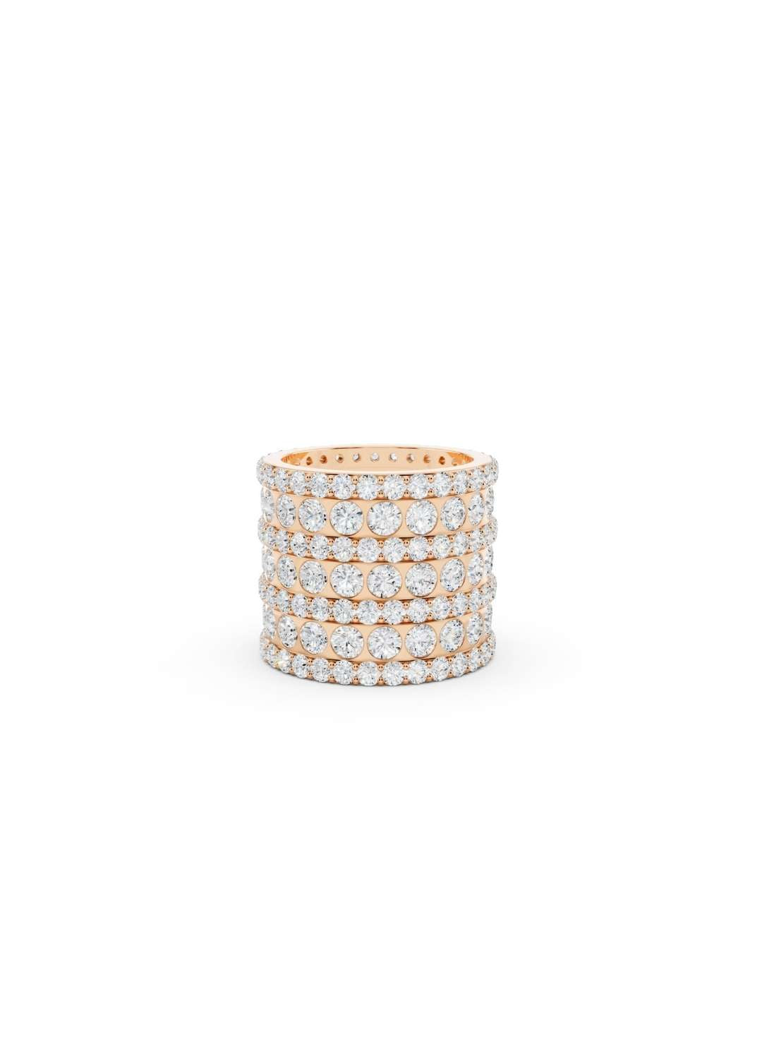 Seven Row Diamond Band Image 6
