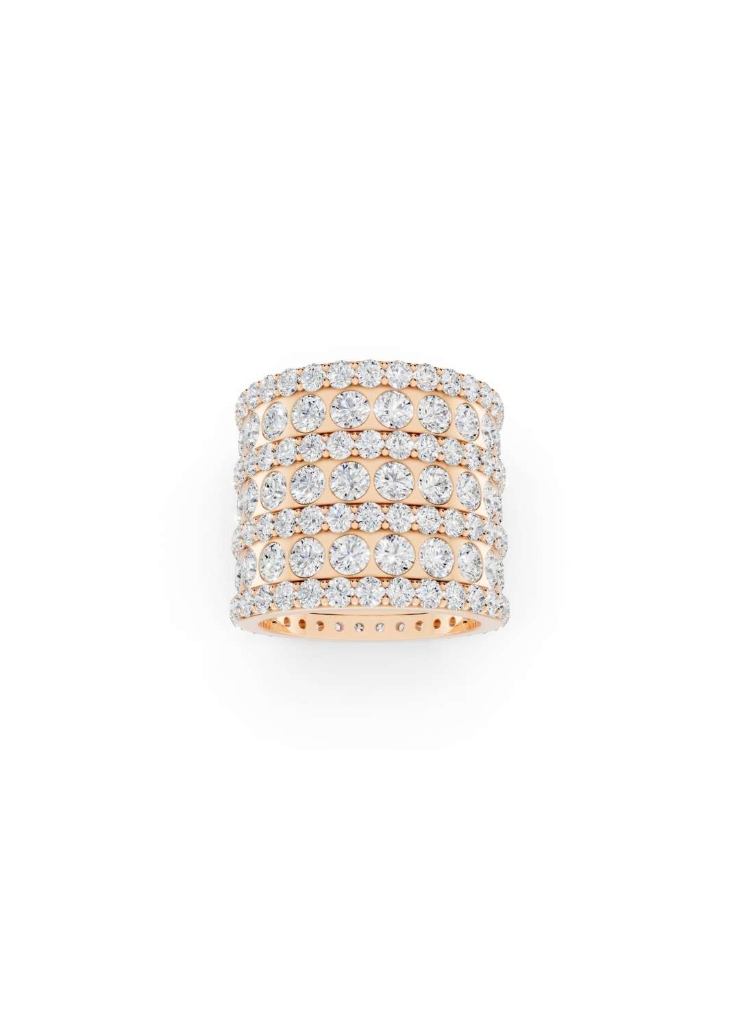 Seven Row Diamond Band Image 9