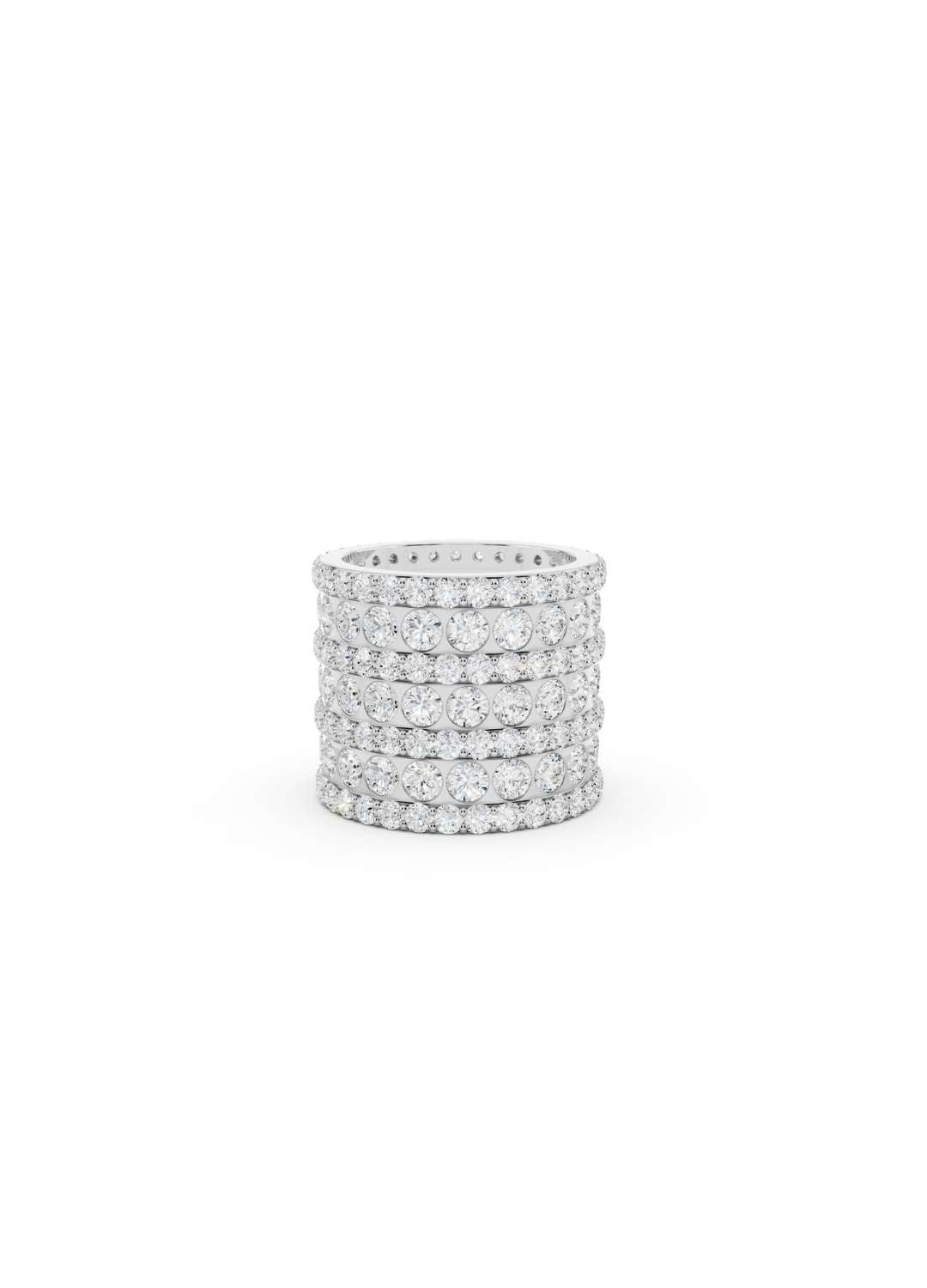 Seven Row Diamond Band Image 11