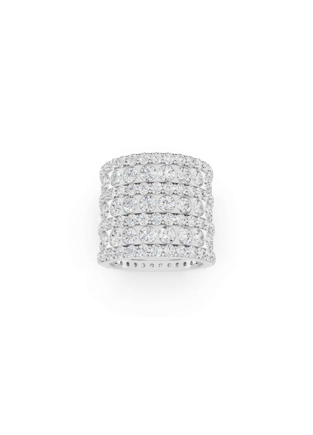 Seven Row Diamond Band Image 14