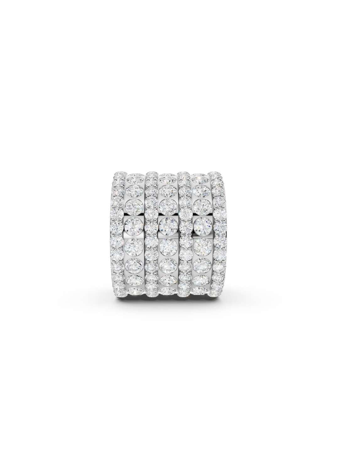Seven Row Diamond Band Image 13