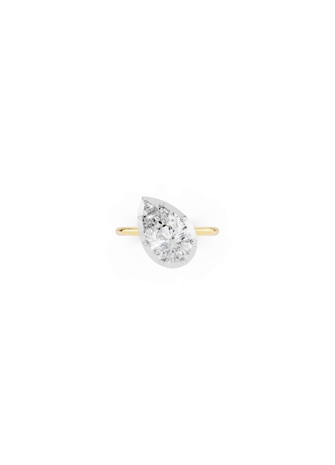 Tilted Pear Diamond Ring Image 3