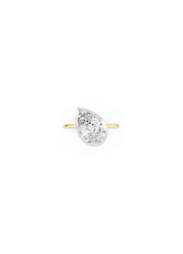 Tilted Pear Diamond Ring Image 3