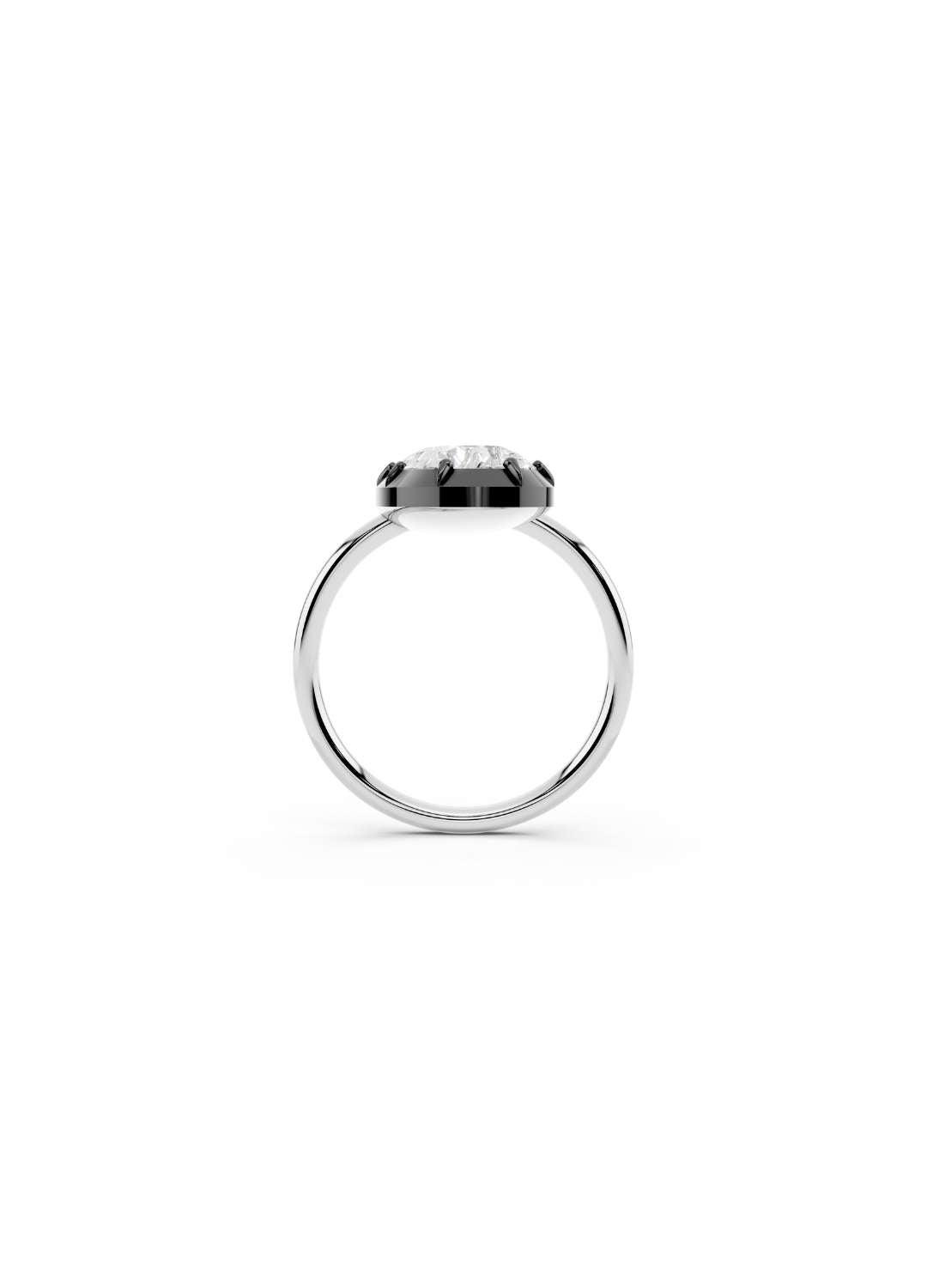 Tilted Pear Diamond Ring Image 6