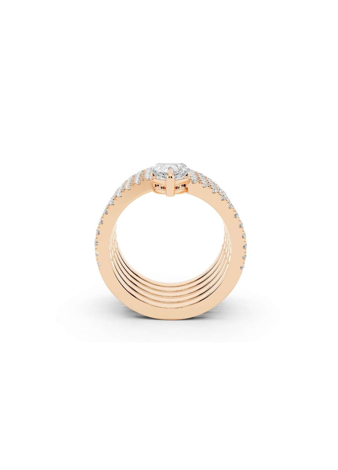 Trillion Cut Diamond Multi Band Ring Image 9