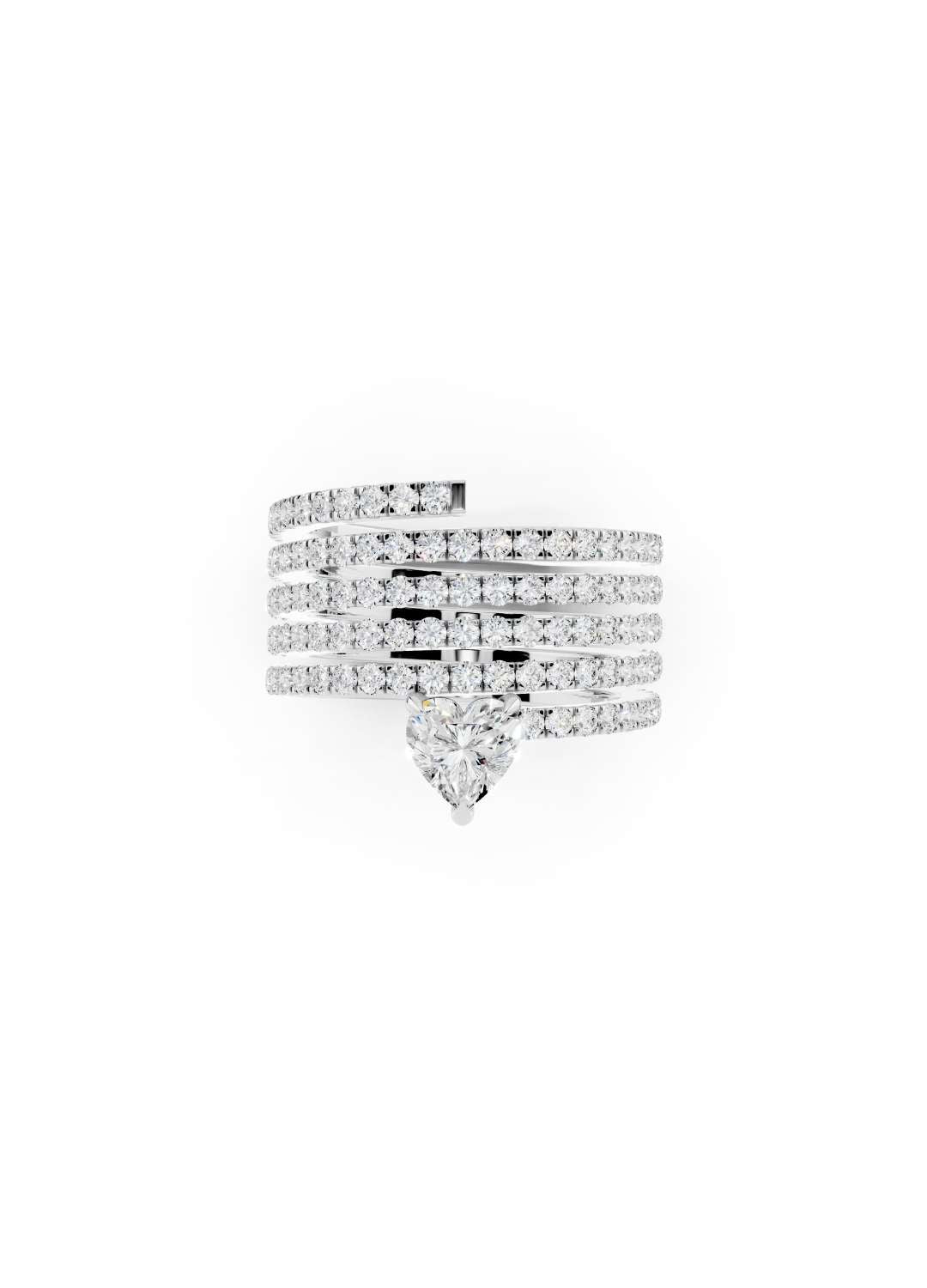 Trillion Cut Diamond Multi Band Ring Image 11