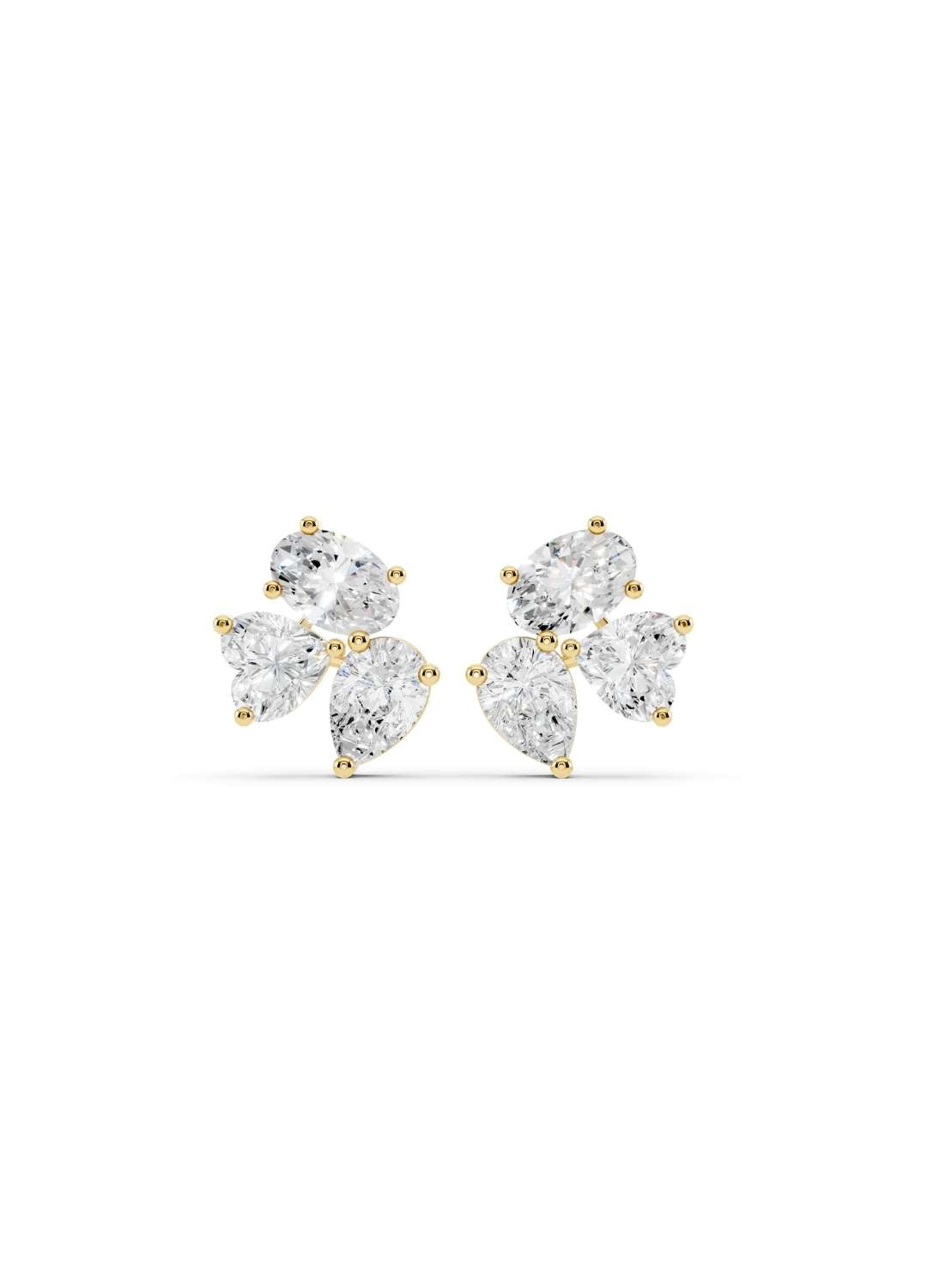 Trio Diamond Stud Earrings Image 1