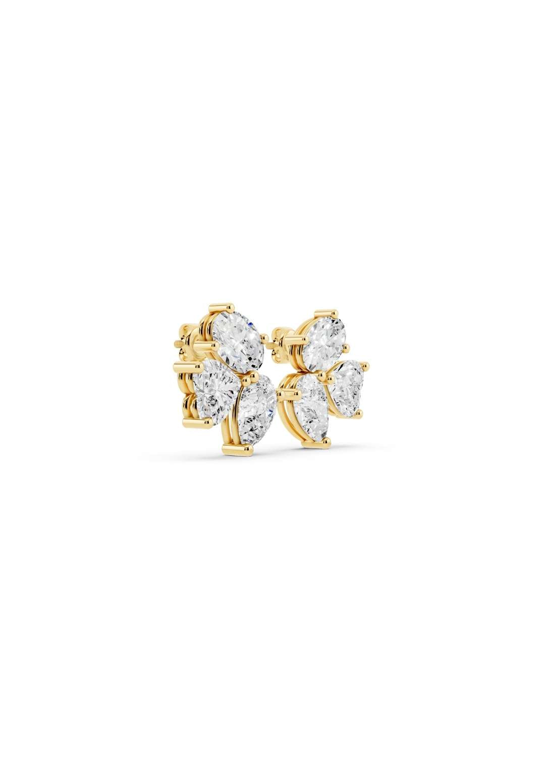 Trio Diamond Stud Earrings Image 3