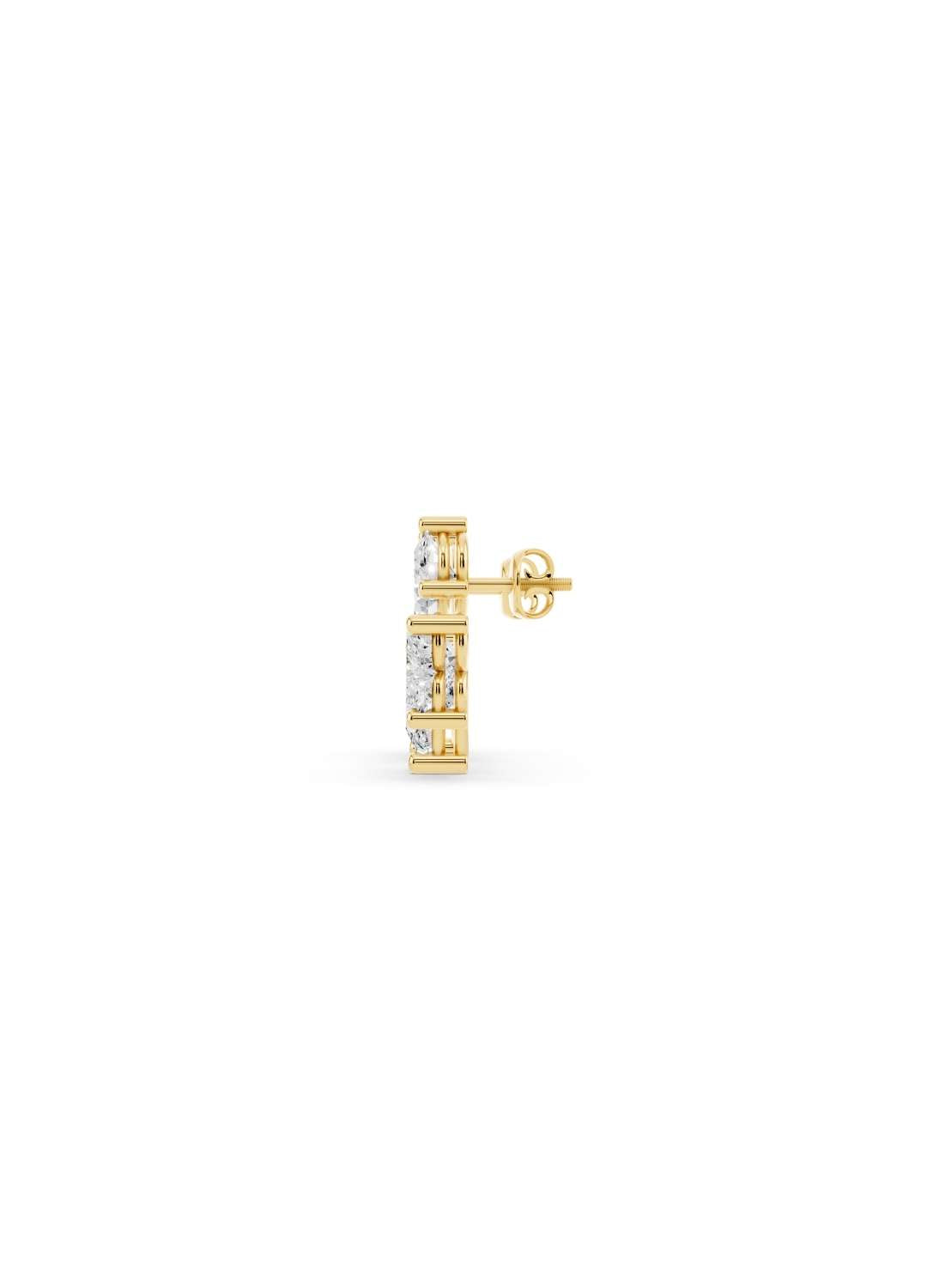 Trio Diamond Stud Earrings Image 4