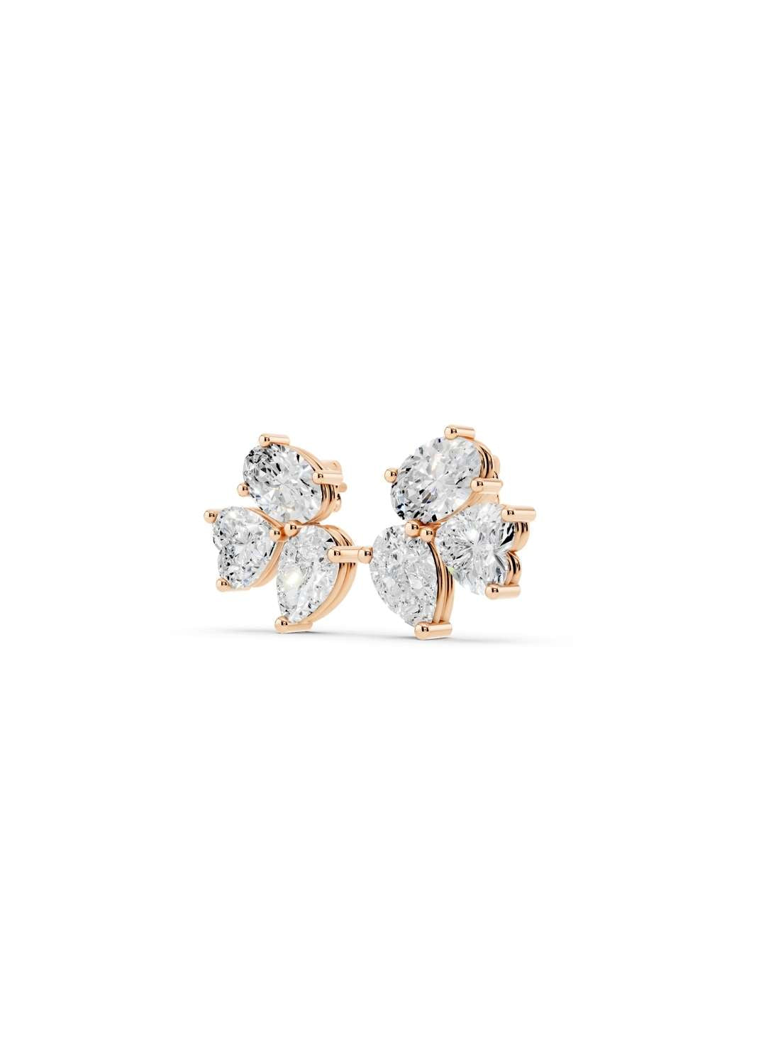 Trio Diamond Stud Earrings Image 6