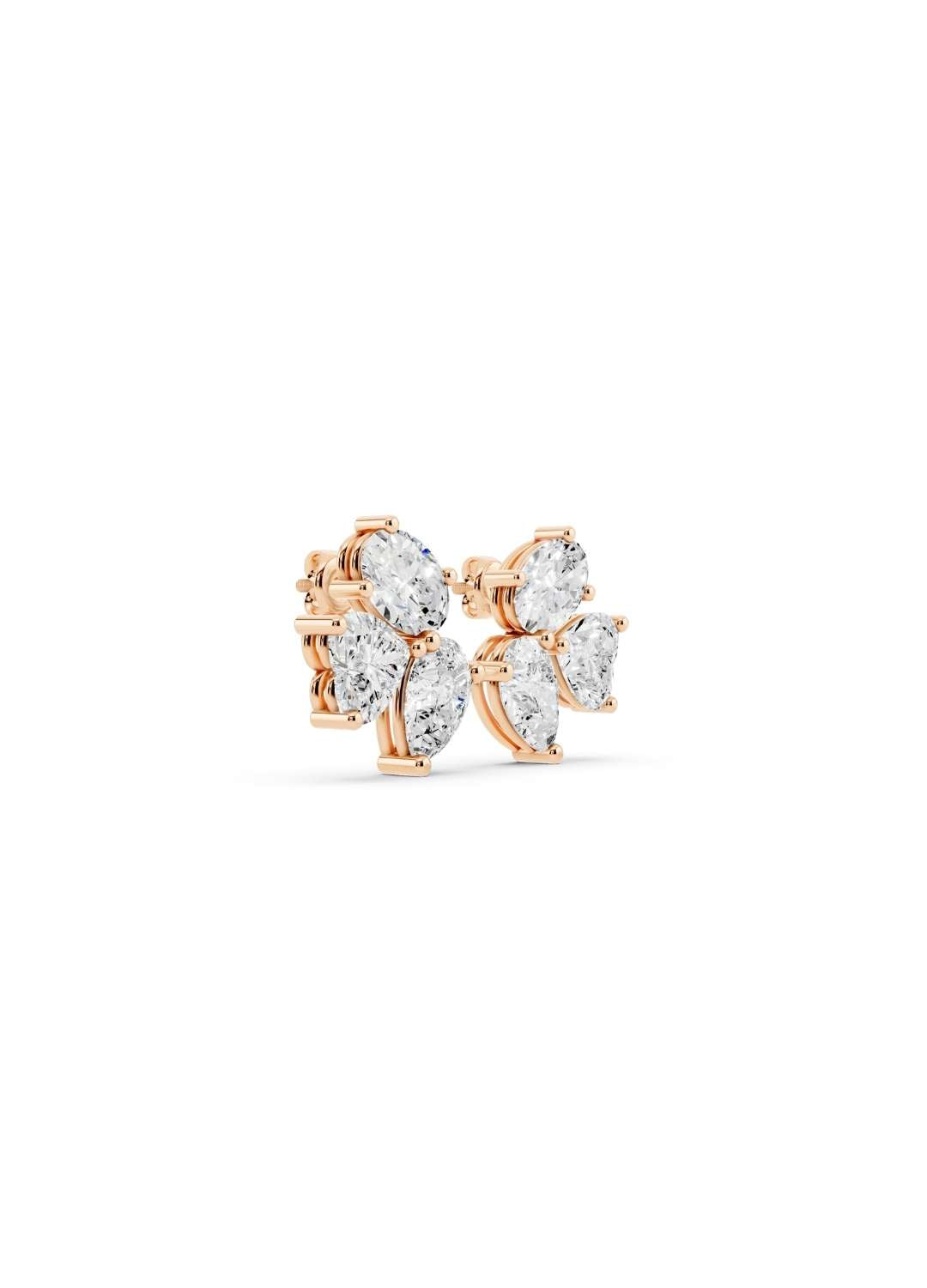 Trio Diamond Stud Earrings Image 7