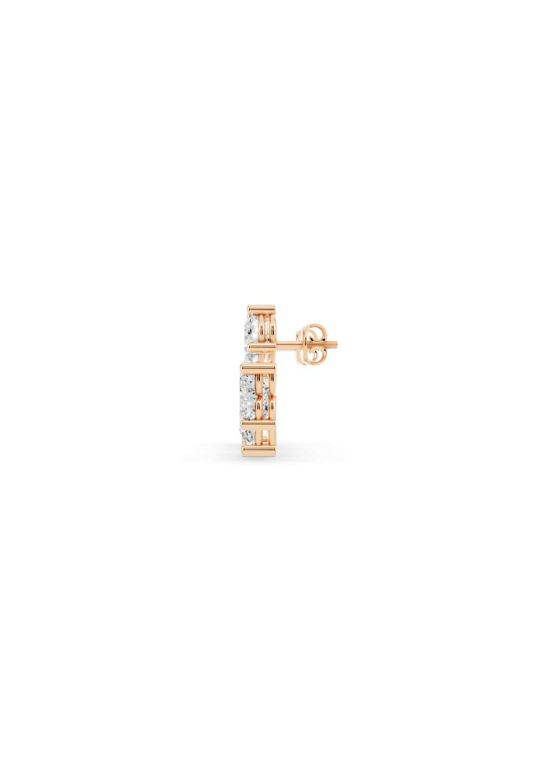 Trio Diamond Stud Earrings Image 8