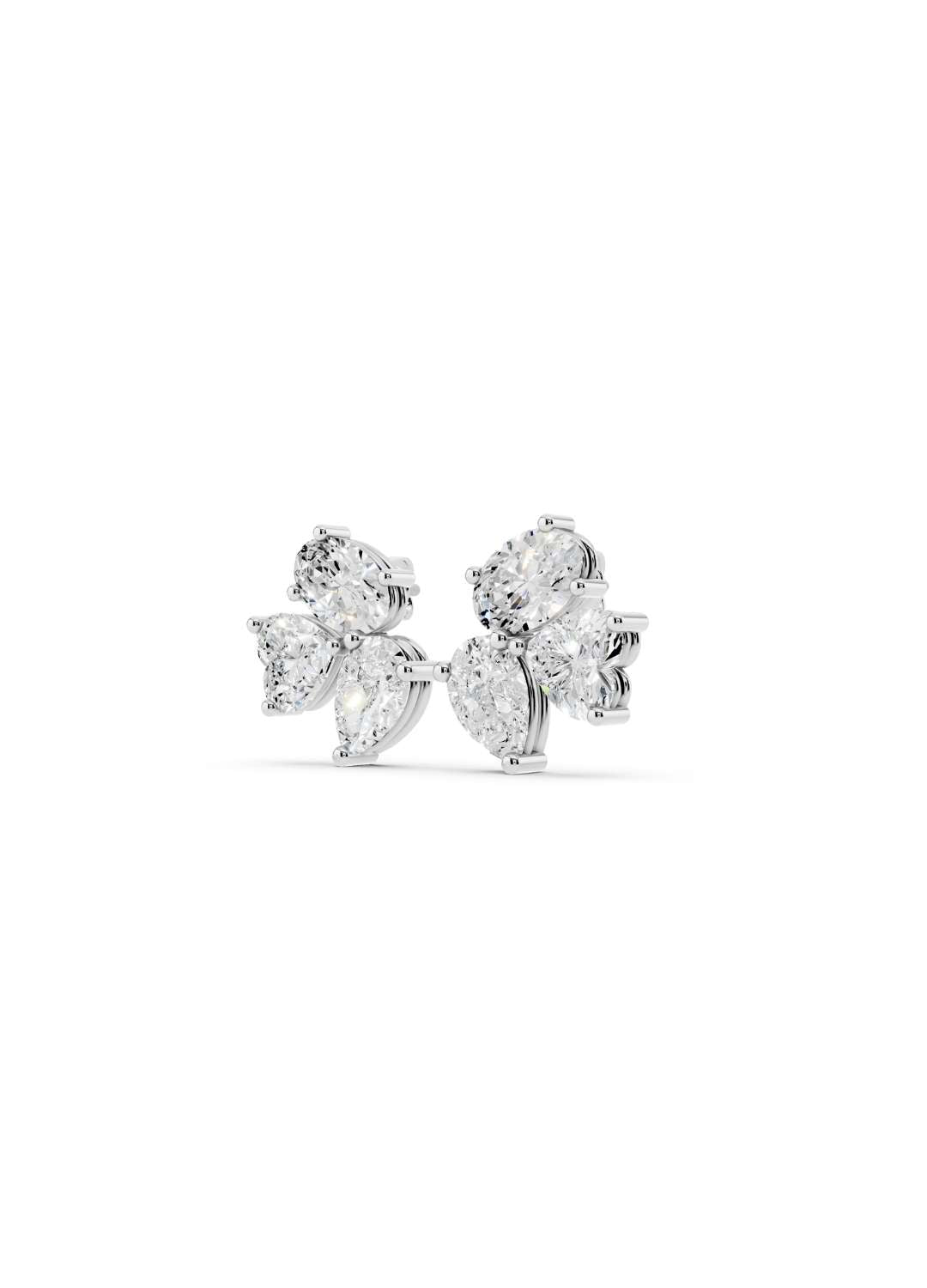 Trio Diamond Stud Earrings Image 10