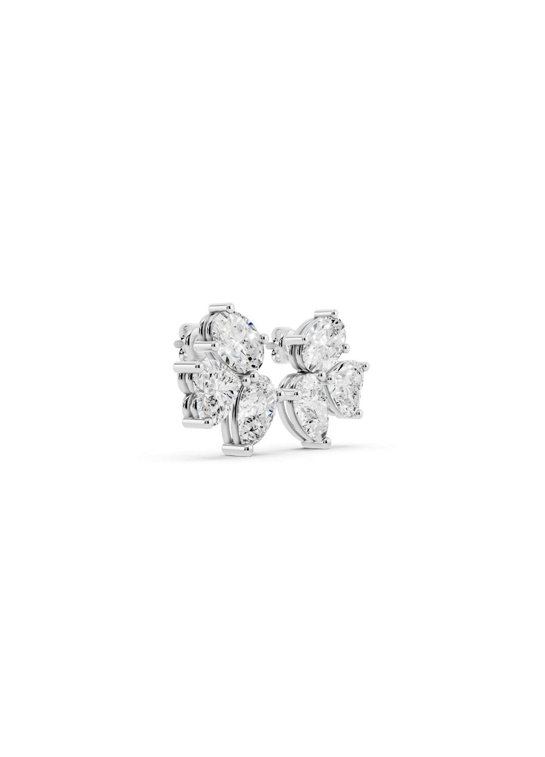 Trio Diamond Stud Earrings Image 11