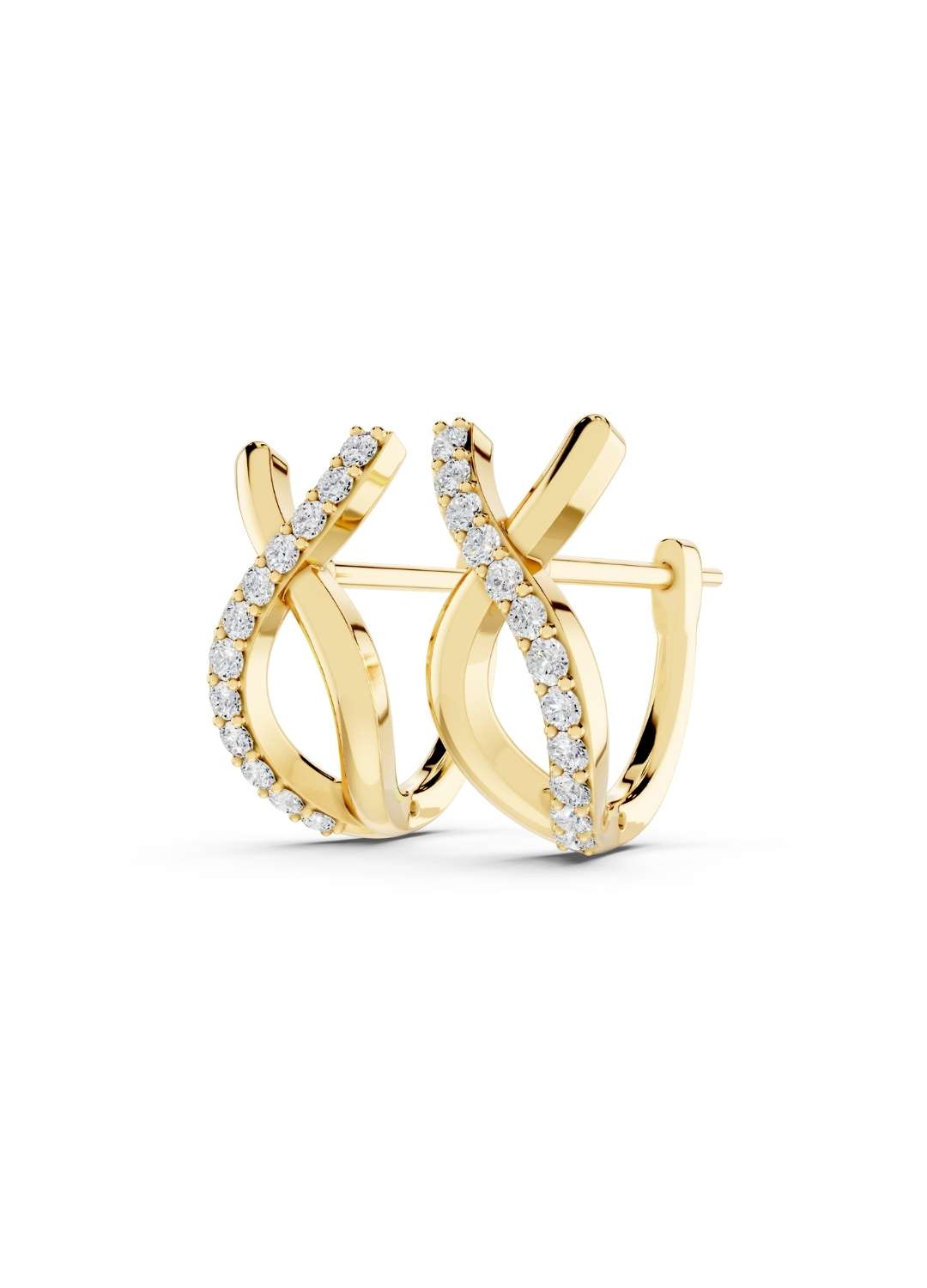 Twist Diamond Earrings Image 2