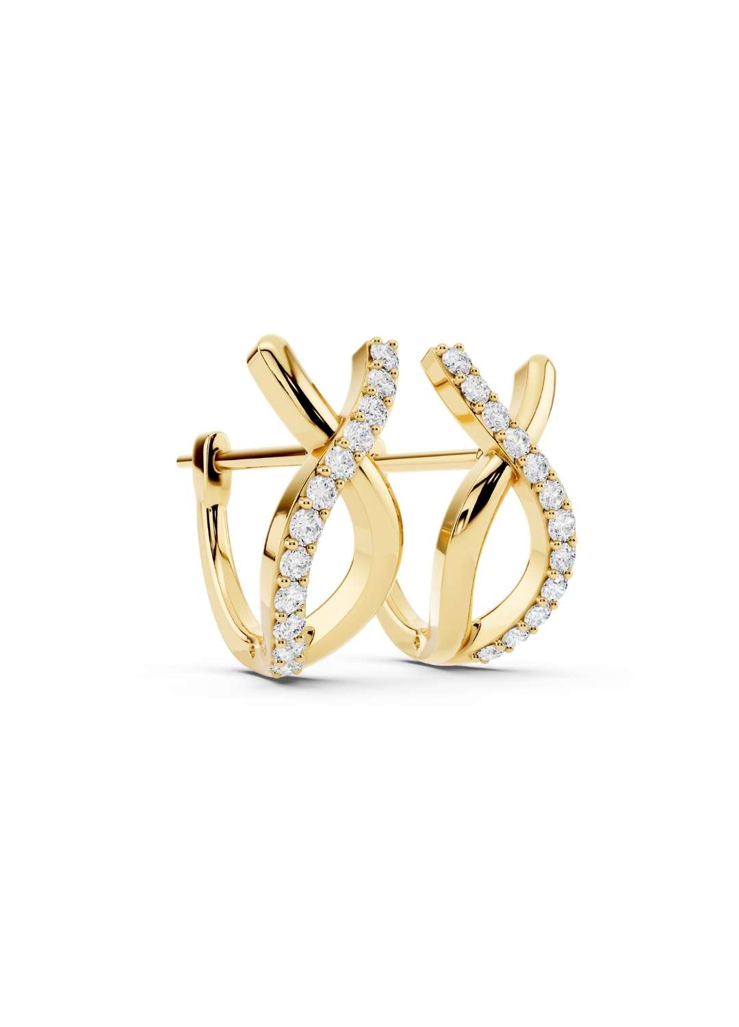 Twist Diamond Earrings Image 4