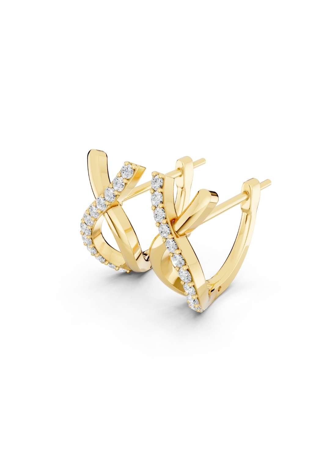 Twist Diamond Earrings Image 3