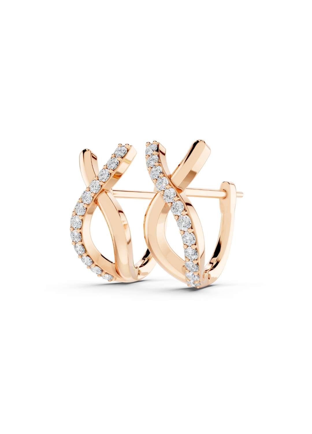 Twist Diamond Earrings Image 7