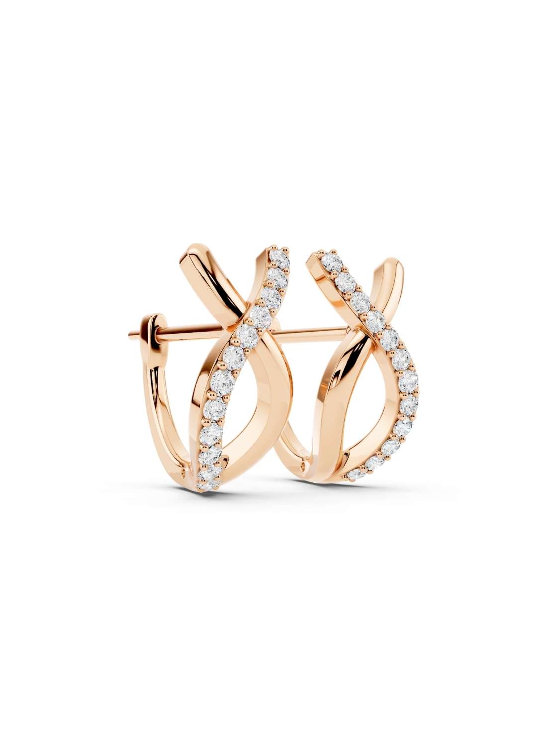 Twist Diamond Earrings Image 9