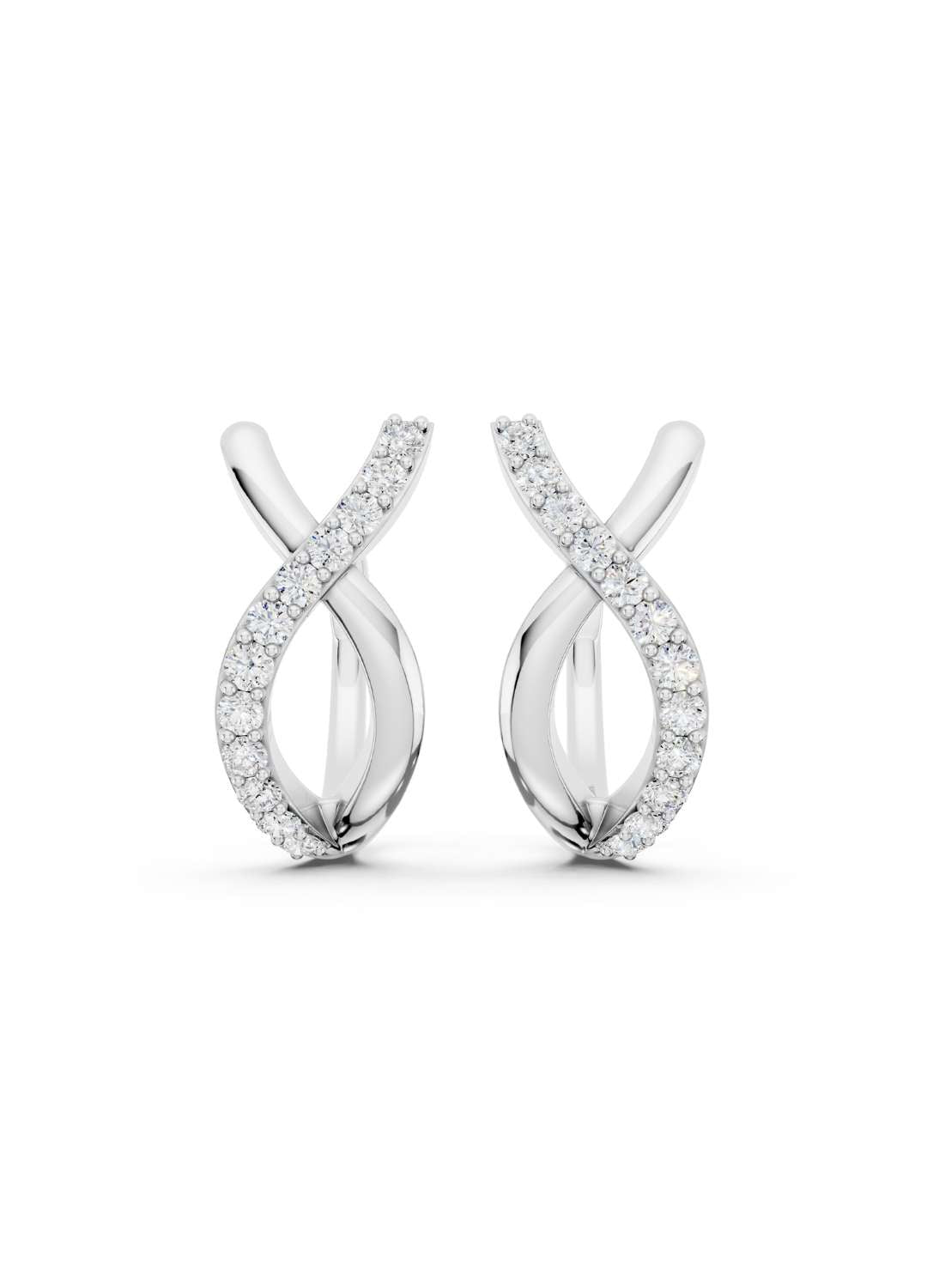 Twist Diamond Earrings Image 11