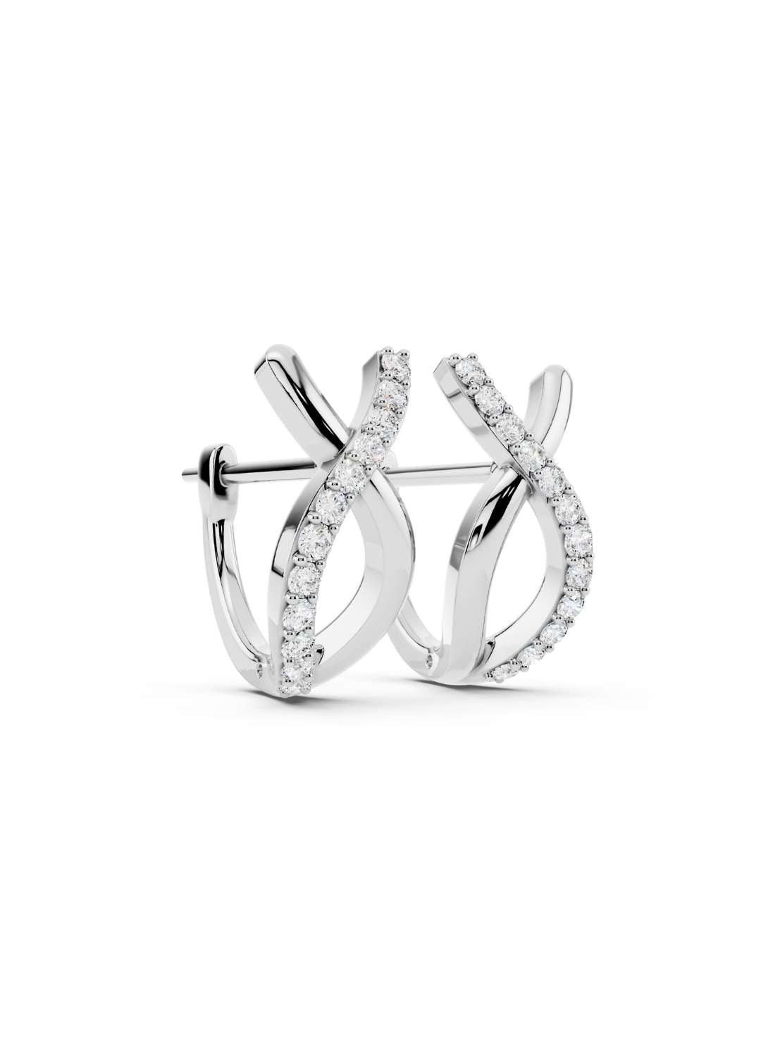Twist Diamond Earrings Image 14