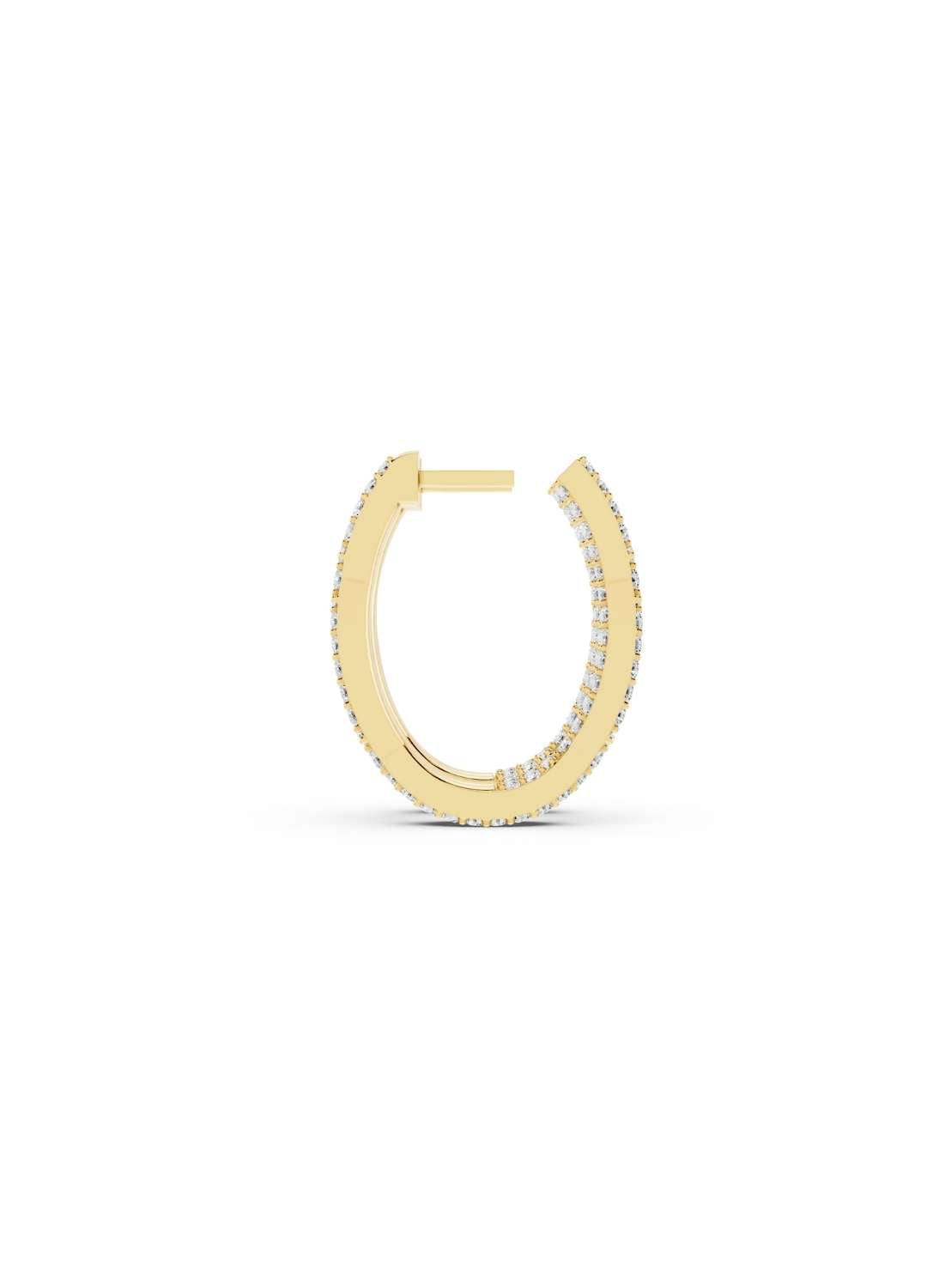 Twist Diamond Hoop Earrings Image 3