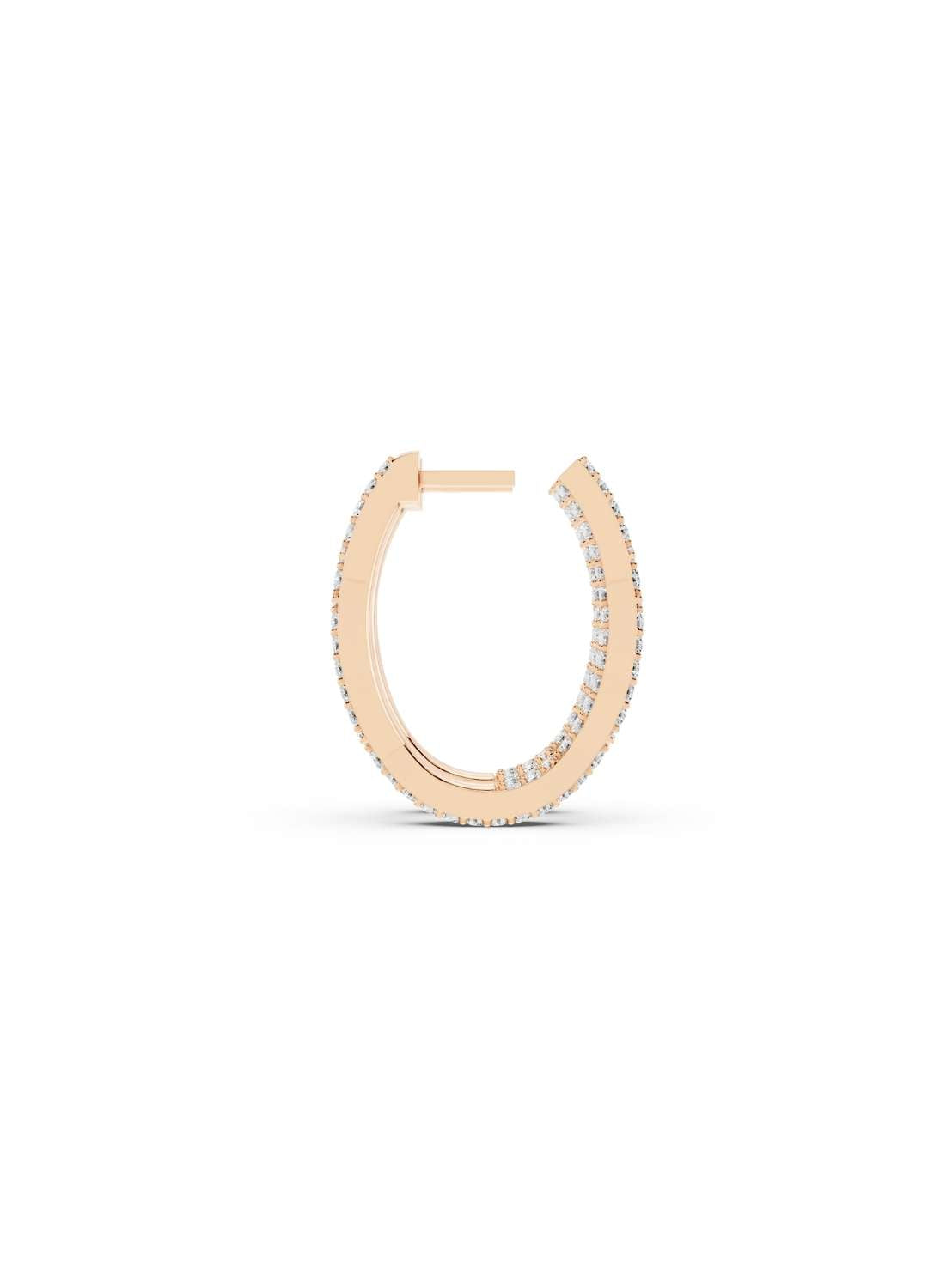 Twist Diamond Hoop Earrings Image 8
