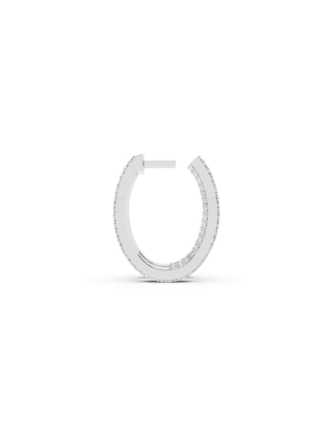 Twist Diamond Hoop Earrings Image 13
